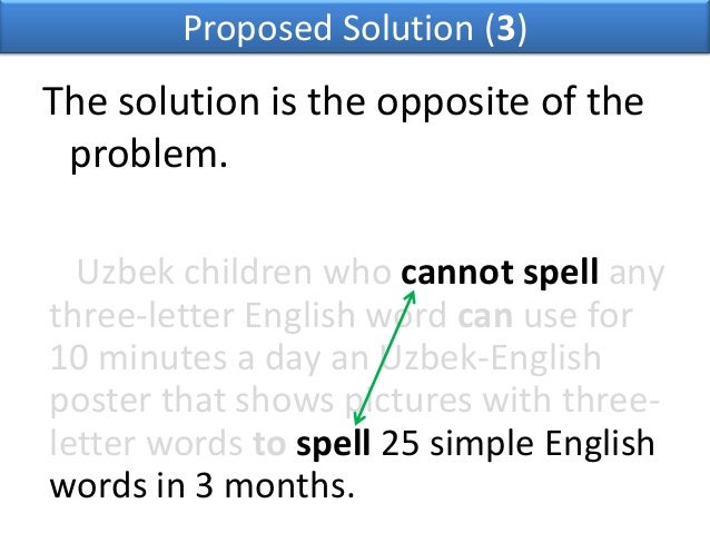 Propose a solution essay